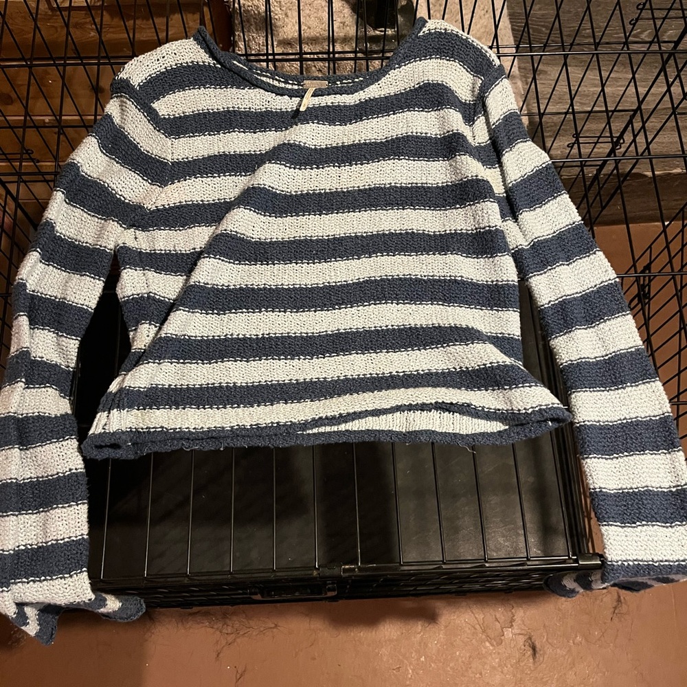 Striped cropped sweater